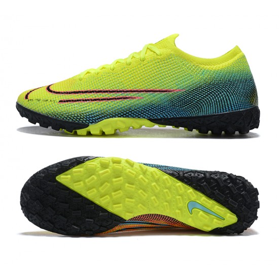 Nike Mercurial Vapor 7 Elite RB Mds IC Green Yellow Red Low-top For Men Soccer Cleats