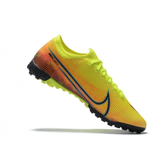 Nike Mercurial Vapor 7 Elite RB Mds IC Green Yellow Red Low-top For Men Soccer Cleats 