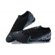 Nike Mercurial Vapor 7 Elite TF Black Gray Low-top For Men Soccer Cleats 