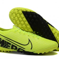 Nike Mercurial Vapor 7 Elite TF Black Green Low-top For Men Soccer Cleats 