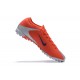 Nike Mercurial Vapor 7 Elite TF Black Orange Gray Low-top For Men Soccer Cleats 