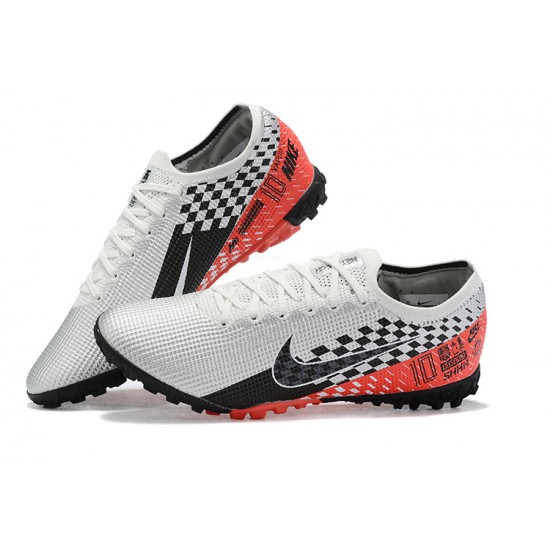 Nike Mercurial Vapor 7 Elite TF Black Orange White Low-top For Men Soccer Cleats 