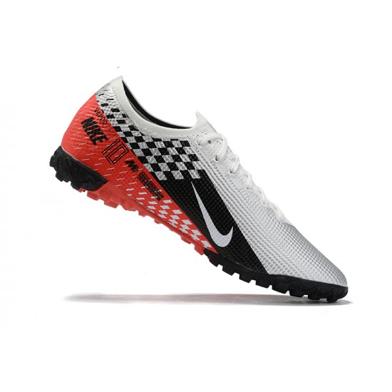 Nike Mercurial Vapor 7 Elite TF Black Orange White Low-top For Men Soccer Cleats 