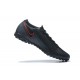Nike Mercurial Vapor 7 Elite TF Black Red Low-top For Men Soccer Cleats 