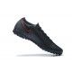 Nike Mercurial Vapor 7 Elite TF Black Red Low-top For Men Soccer Cleats