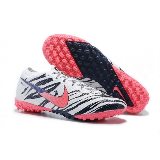 Nike Mercurial Vapor 7 Elite TF Black White Pink Blue Low-top For Men Soccer Cleats 