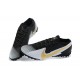 Nike Mercurial Vapor 7 Elite TF Black Yellow Gold White Low-top For Men Soccer Cleats