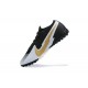 Nike Mercurial Vapor 7 Elite TF Black Yellow Gold White Low-top For Men Soccer Cleats 