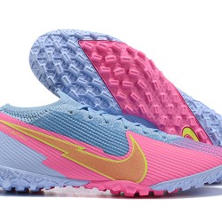 Nike Mercurial Vapor 7 Elite TF Blue Pink Low-top For Men Soccer Cleats 