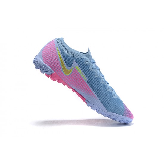 Nike Mercurial Vapor 7 Elite TF Blue Pink Low-top For Men Soccer Cleats