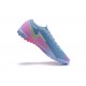 Nike Mercurial Vapor 7 Elite TF Blue Pink Low-top For Men Soccer Cleats