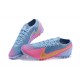 Nike Mercurial Vapor 7 Elite TF Blue Pink Low-top For Men Soccer Cleats 