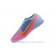 Nike Mercurial Vapor 7 Elite TF Blue Pink Low-top For Men Soccer Cleats 