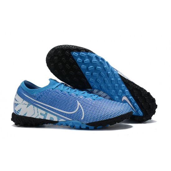 Nike Mercurial Vapor 7 Elite TF Blue White Black Low-top For Men Soccer Cleats 