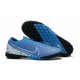 Nike Mercurial Vapor 7 Elite TF Blue White Black Low-top For Men Soccer Cleats 