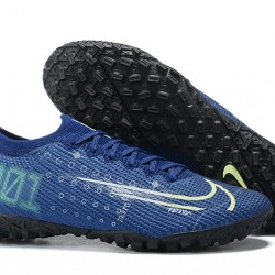 Nike Mercurial Vapor 7 Elite TF Blue Yellow Black Low-top For Men Soccer Cleats 