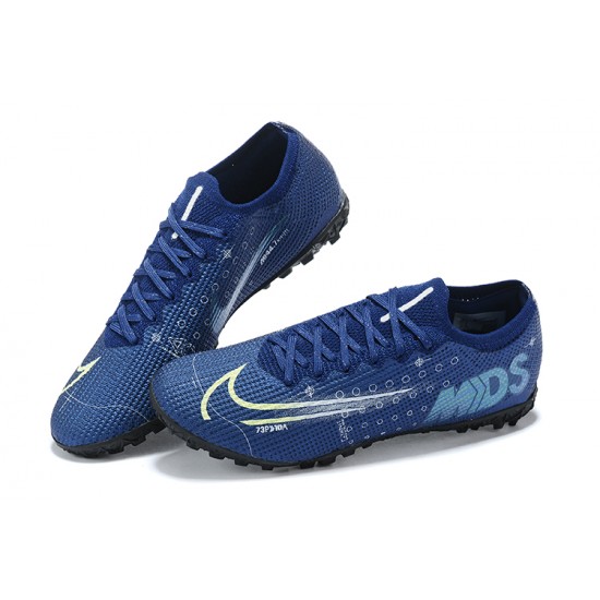 Nike Mercurial Vapor 7 Elite TF Blue Yellow Black Low-top For Men Soccer Cleats