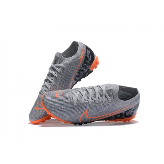 Nike Mercurial Vapor 7 Elite TF Orange Black Gray Low-top For Men Soccer Cleats 