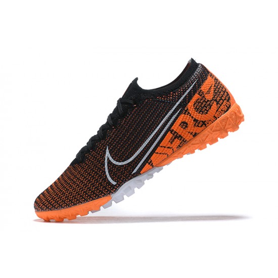 Nike Mercurial Vapor 7 Elite TF Orange White Black Low-top For Men Soccer Cleats 