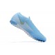 Nike Mercurial Vapor 7 Elite TF White Blue Gold Low-top For Men Soccer Cleats