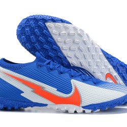 Nike Mercurial Vapor 7 Elite TF White Orange Blue Low-top For Men Soccer Cleats 