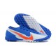 Nike Mercurial Vapor 7 Elite TF White Orange Blue Low-top For Men Soccer Cleats