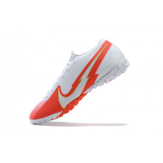 Nike Mercurial Vapor 7 Elite TF White Orange Low-top For Men Soccer Cleats