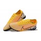 Nike Mercurial Vapor 7 Elite TF Yellow White Black Low-top For Men Soccer Cleats