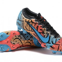Nike Mercurial Vapor VII 13 Elite FG Black Orange Blue Low-top For Men Soccer Cleats 