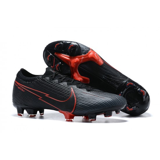 Nike Mercurial Vapor VII 13 Elite FG Black Orange Low-top For Men Soccer Cleats