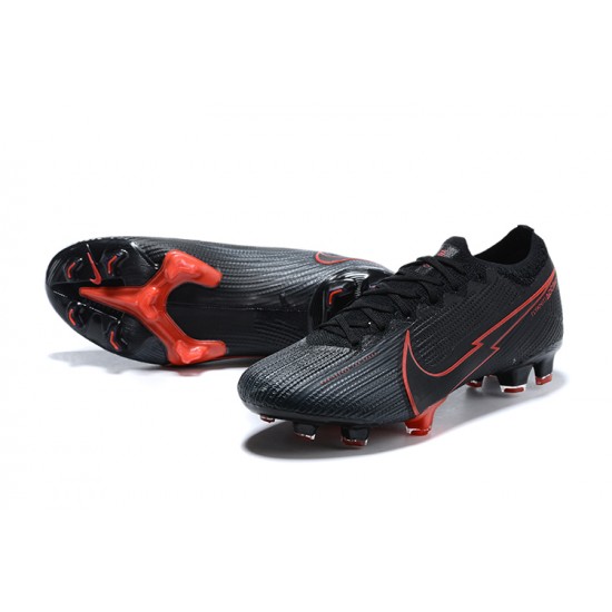 Nike Mercurial Vapor VII 13 Elite FG Black Orange Low-top For Men Soccer Cleats