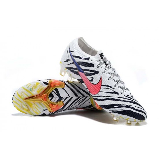 Nike Mercurial Vapor VII 13 Elite FG Black White Pink Low-top For Men Soccer Cleats