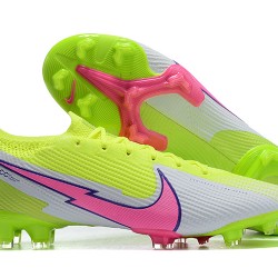 Nike Mercurial Vapor VII 13 Elite FG LightYellow Pink Black White Low-top For Men Soccer Cleats 