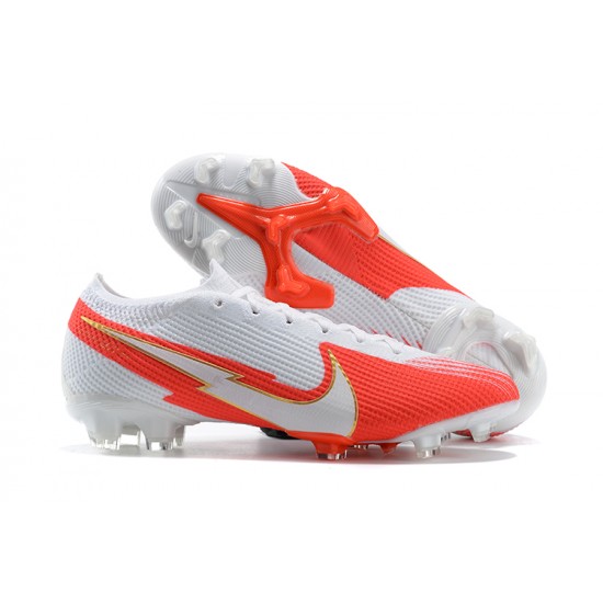 Nike Mercurial Vapor VII 13 Elite FG Orange White Lce Low-top For Men Soccer Cleats