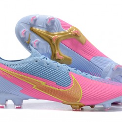 Nike Mercurial Vapor VII 13 Elite FG Pink Blue Low-top For Men Soccer Cleats 