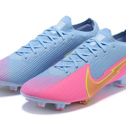 Nike Mercurial Vapor VII 13 Elite FG Pink Blue Low-top For Men Soccer Cleats 