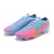Nike Mercurial Vapor VII 13 Elite FG Pink Blue Low-top For Men Soccer Cleats