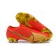 Nike Mercurial Vapor VII 13 Elite FG Red Gold Low-top For Men Soccer Cleats