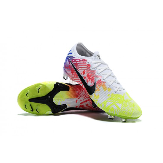 Nike Mercurial Vapor XII 13 Elite FG Yellow Green Blue Pink Low-top For Men Soccer Cleats