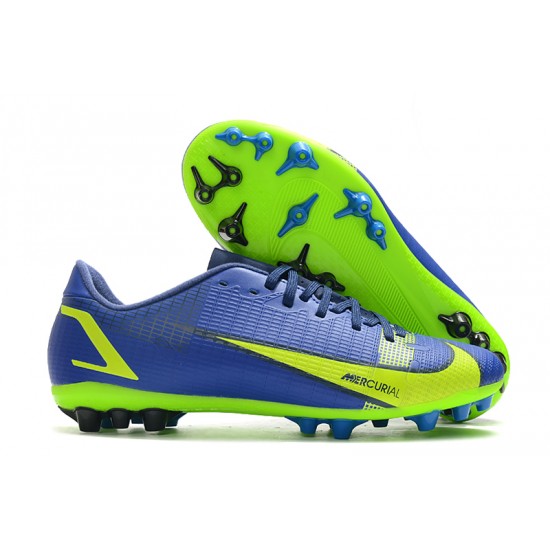 Nike Mercurial Vapor XIV Academy AG Low-top Blue Yellow Women And Men Soccer Cleats