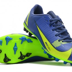 Nike Mercurial Vapor XIV Academy AG Low-top Blue Yellow Women And Men Soccer Cleats 
