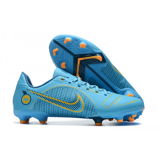 Nike Mercurial Vapor XIV Academy FG Low-top Blue Yellow Men Soccer Cleats