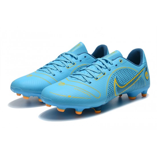 Nike Mercurial Vapor XIV Academy FG Low-top Blue Yellow Men Soccer Cleats