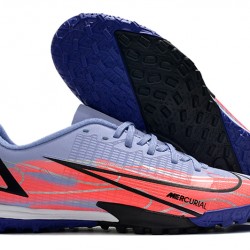 Nike Mercurial Vapor XIV Academy TF Low-top Pink Blue Men Soccer Cleats 