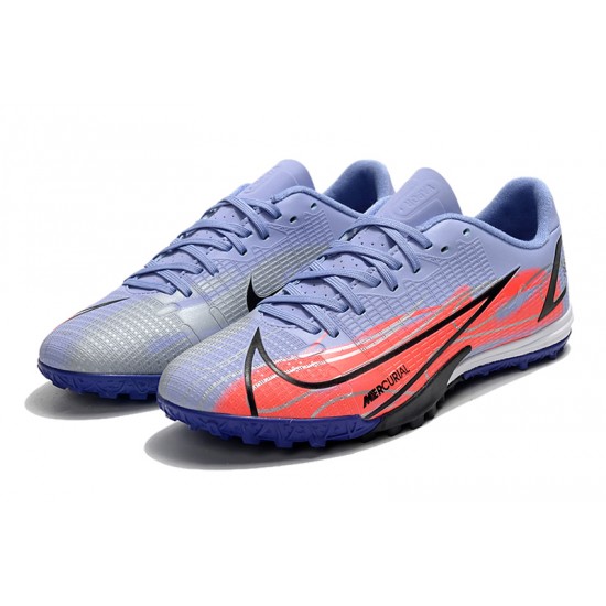 Nike Mercurial Vapor XIV Academy TF Low-top Pink Blue Men Soccer Cleats 