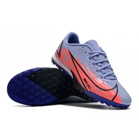 Nike Mercurial Vapor XIV Academy TF Low-top Pink Blue Men Soccer Cleats 