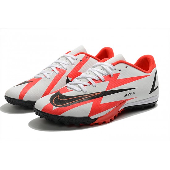 Nike Mercurial Vapor XIV Academy TF Low-top White Red Black Men Soccer Cleats 