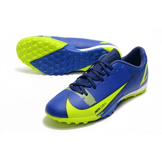 Nike Mercurial Vapor XIV Academy TF Low-top Yellow Blue Men Soccer Cleats 