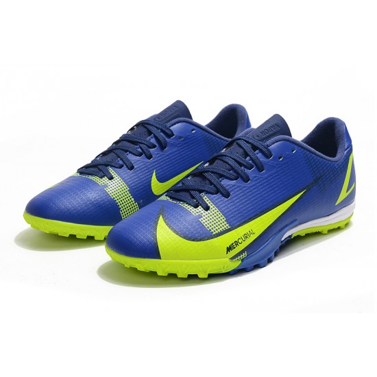 Nike Mercurial Vapor XIV Academy TF Low-top Yellow Blue Men Soccer Cleats 