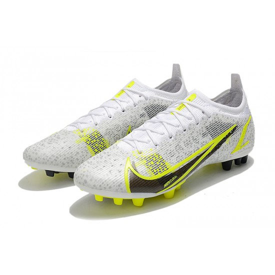 Nike Mercurial Vapor XIV Eilte PRO AG Low-top White Yellow Men Soccer Cleats